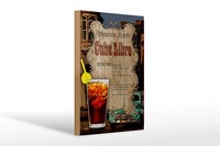 Holzschild Rezept 20X30 Cm Cuba Libre Zutaten EiswüRfel Deko Schild Wooden Sign