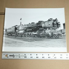 Union Pacific 9047 4-12-2 Steam Train Locomotive in Yard 8x11in Vintage Photo