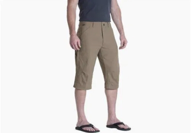 KUHL Renegade Krux Long Shorts 17" Inseam Khaki Hikin… Gem