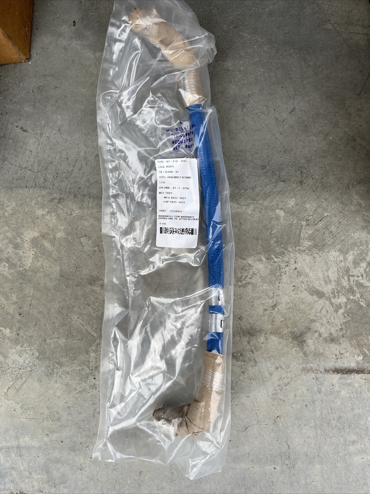 HMMWV Power Steering Hydraulic Hose AM General 5593648, NSN 472001212