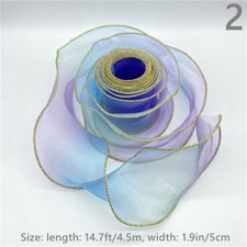 4.5m Gradient Mesh Ribbon Webbing Trimming Edge DIY Sewing Fabric Handcraft