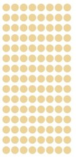 1/4" Beige Tan Ivory Dots Round Color Code Inventory 1/4 Inch Dot Stickers