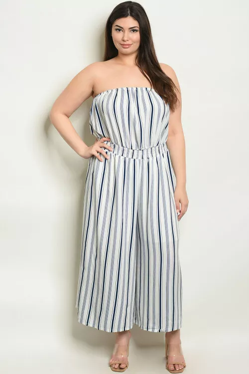 Strapless plus size jumpsuit 2025