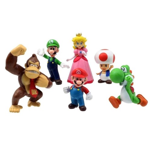 6-18Pcs/Set Super Mario Bros PVC Action Figure Toys Dolls Model Set Luigi Yoshi - Picture 8 of 9