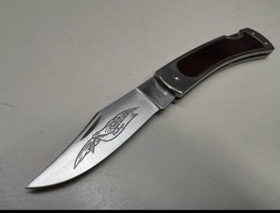 Vintage Parker Brothers Challenger Eagle Lock Back Folding Knife 