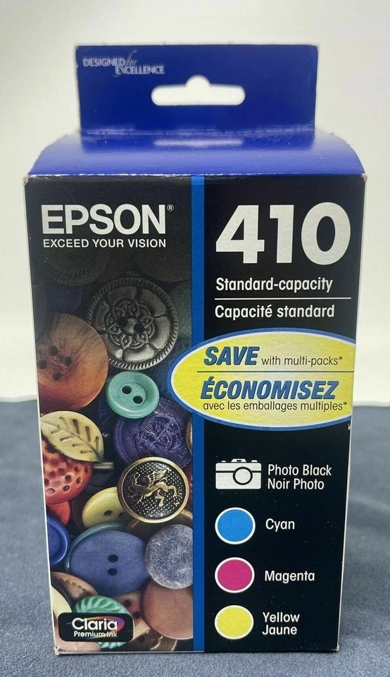 Genuine Epson 410 Ink Cartridge B/C/M/Y-OEM For Epson XP830 640 630 Printer-4PK - Image 2 of 4