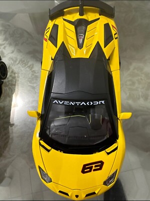 1:24 Yellow Lamborghini Aventador SVJ 63 Model Diecast Toy Car