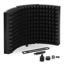 Microphone Isolation Shield Studio Mic Sound Absorbing Foam Reflector for Any...