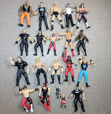 wwe フィギュア Lot of 20 WWE Action Figure 90s Jakks, Austin, Savage, Sting