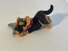 Vtg Resin German Shepherd Playful Dog Figure