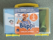 BLIPPI Yellow Lunch Box Surprise - 1 Surprise Figure  2 Accessories - Brand New