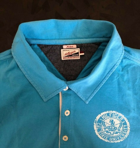 Tommy jeans polo manica lunga rugby essential blu, grigio - Stileo.it