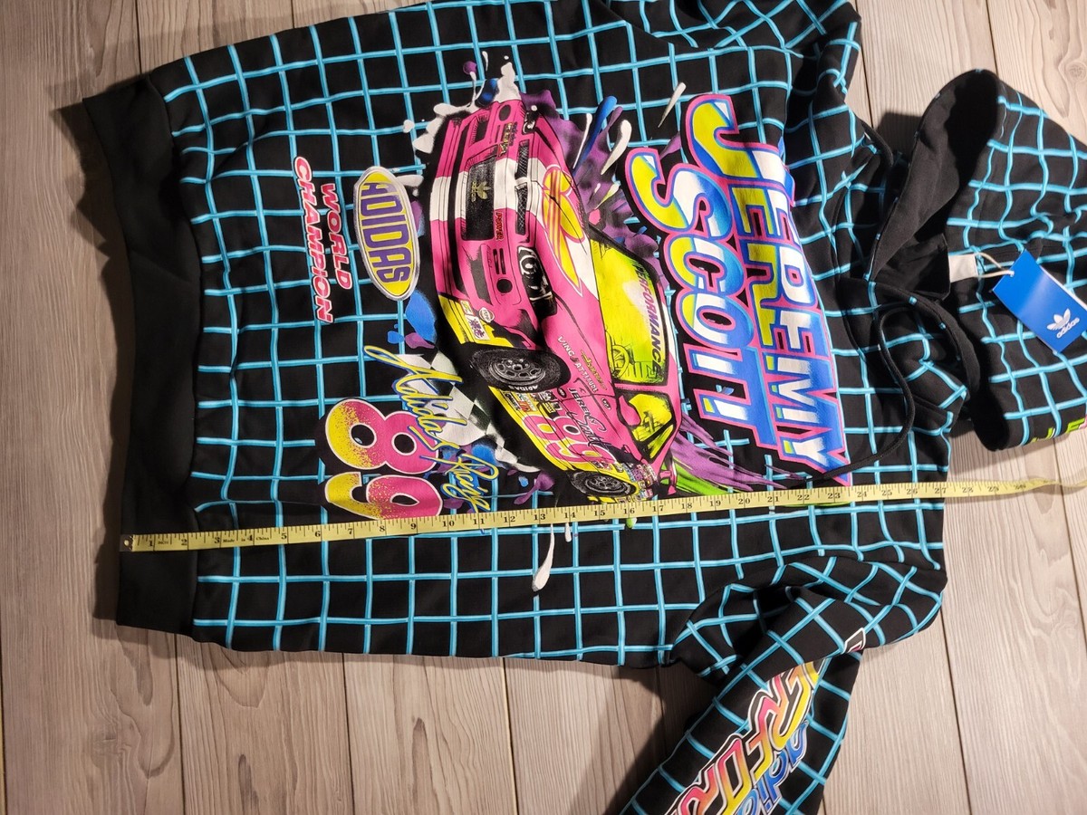 トップス Jeremy Scott logo paint art hoodie shirt adidas Jeremy Scott Archive Hoodie 'Black' IA0097