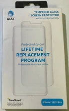 NEW AT&T Tempered Glass PureGuard Screen Protector for Apple iPhone 13 / 13 Pro