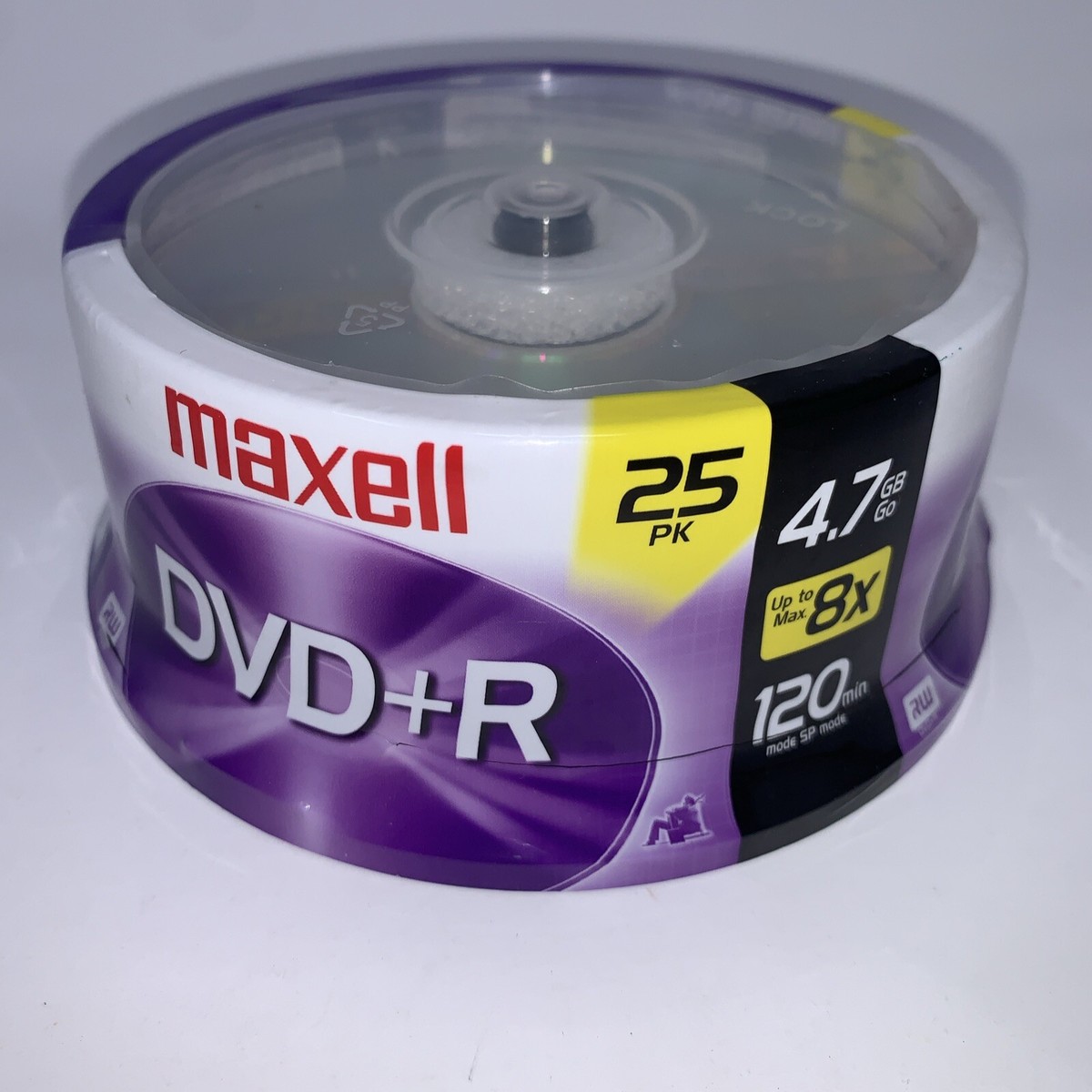 Maxell DVD+R Discs 4.7GB 8x Spindle Silver 25 Pack Blank DVD R