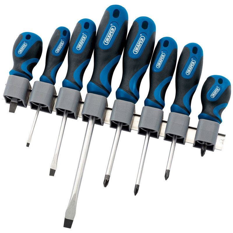 DRAPER 8 PIECE SOFT GRIP SCREWDRIVER SET 48933