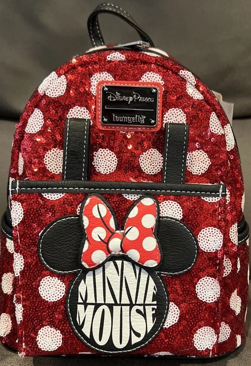 Minnie Mouse Sequin Polka Dot Loungefly Mini Backpack | eBay display picture 3
