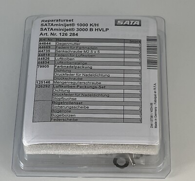 SATA Mini Jet 1000K/H, Jet4 & MJ 3000 rebuild kit Item#126284