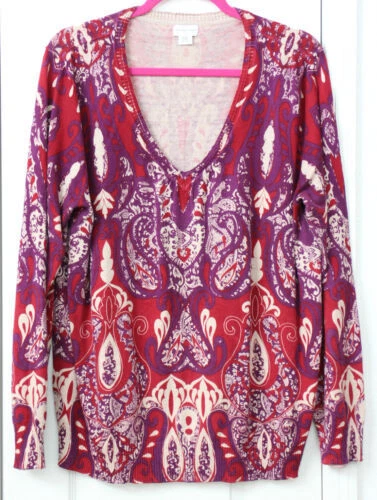 Топы для женщин Cotton Paisley Jaclyn Smith