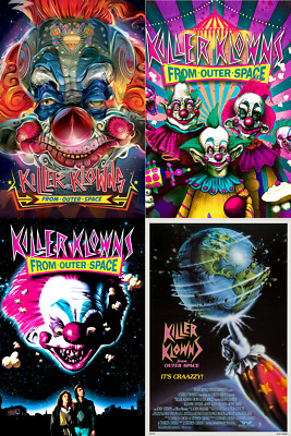 1988 Killer Klowns From Outer Space Set Of 4 11X17 Movie Posters Clowns Aliens 