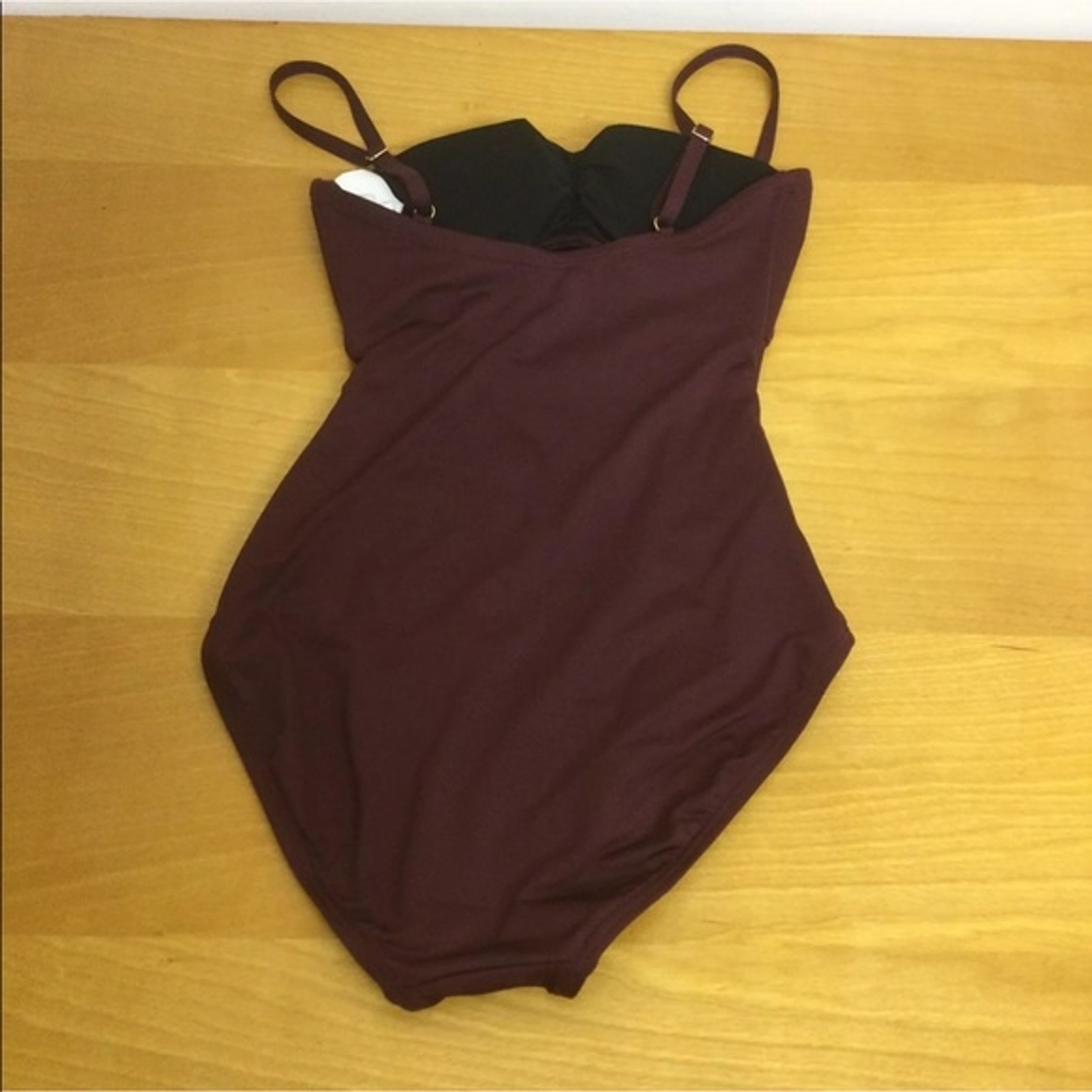 Kate Spade Floral-Appliqué Cutout One-Piece Swimsuit Colo Wine Size XS thumbnail 4