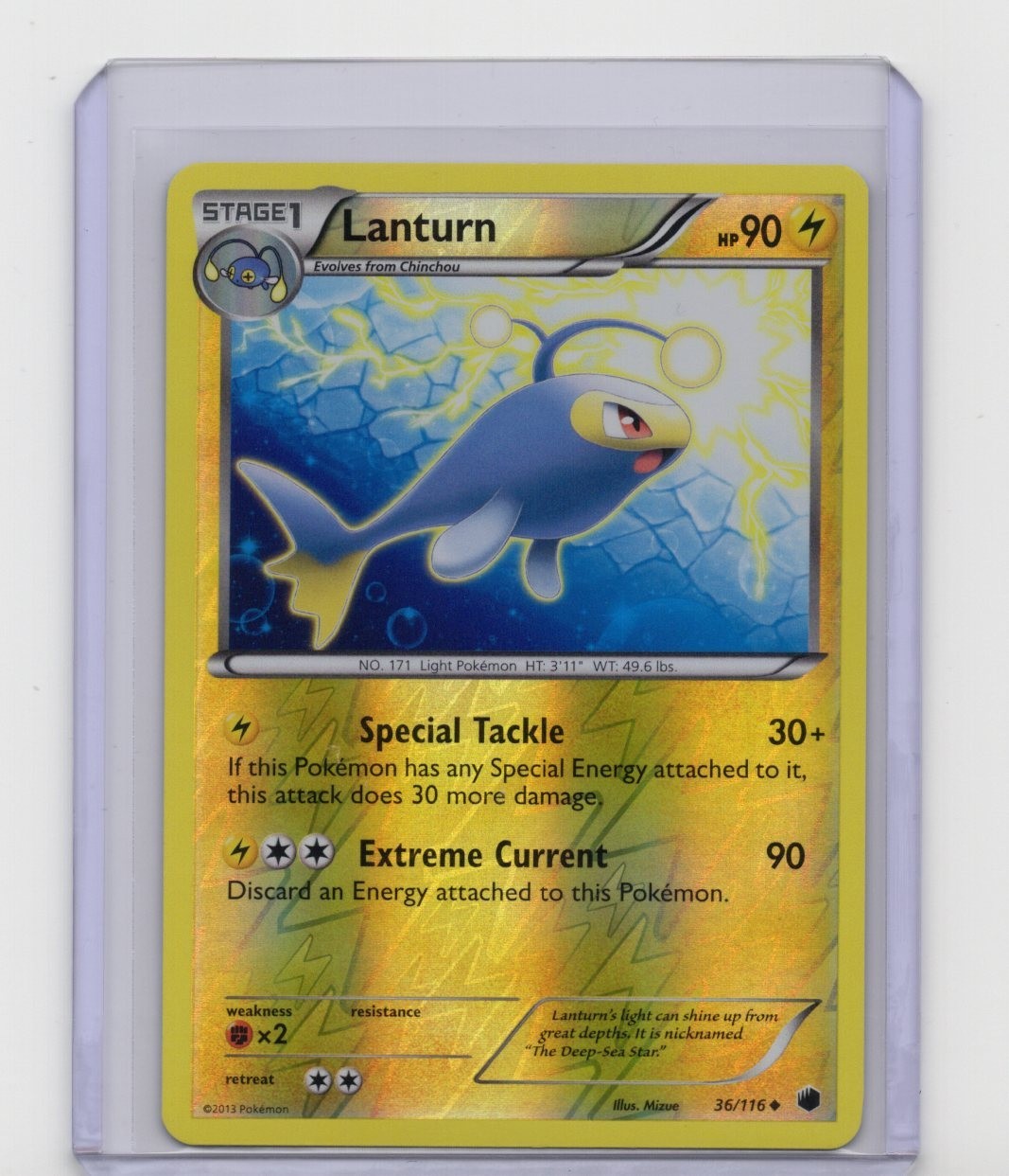 Lanturn 36/116 Plasma Freeze Reverse Holo Uncommon Pokemon Card
