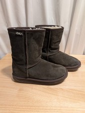 EMU Australia Brown Suede Boots. Big Kids Youth  Size 4
