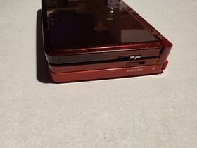 Nintendo 3DS Handheld System Flame Red Metallic With Stylus 
