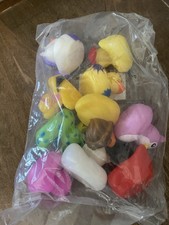 New Package Of 10 Rubber Duckies  2" Assorted Color Ducks Ducky Duck