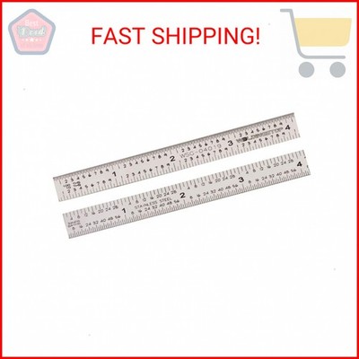 6 in Machinist Ruler Scale 5R 10ths 1/100 1/32 1/64 Graduation Flexible Decimal