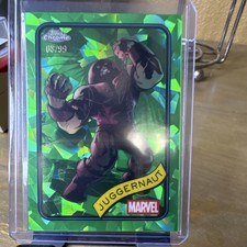 Topps Chrome Marvel Juggernaut #146 Green Serial Numbered 08/99 Print Run 99