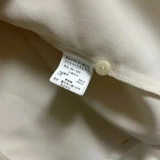 CN Ivory Blouse with Elegant Shine & Mandarin Collar