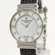 CHARRIOL Saint-Tropez 8P Diamond SS Biała tarcza muszli 028/3