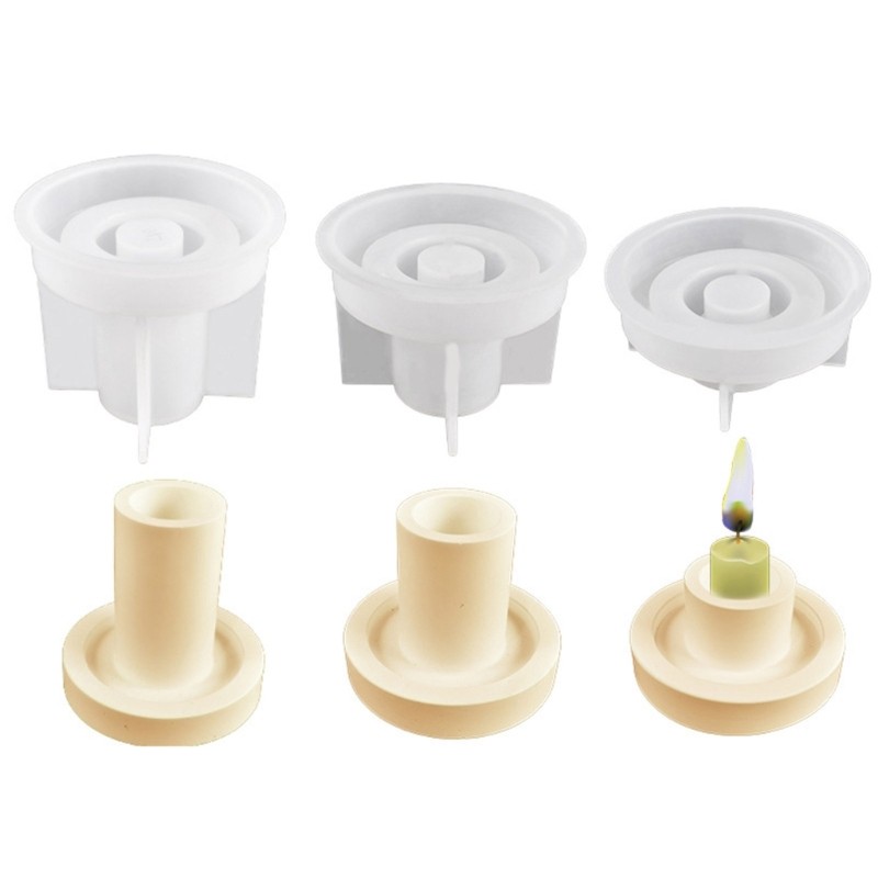 Pillar Holder Resin Candlestick Silicone Molds for Epoxy Craft