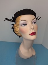 14" Hand painted Vintage Styled Mannequin Display Head By Dash N Dazzle W/ Hats
