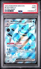 4275 PSA 9 Blastoise ex #184 Pokemon Scarlet & Violet 151