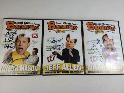 Lot Of 3 SIGNED Bananas Good Clean Fun Nazareth Jeff Allen Taylor Mason Thor