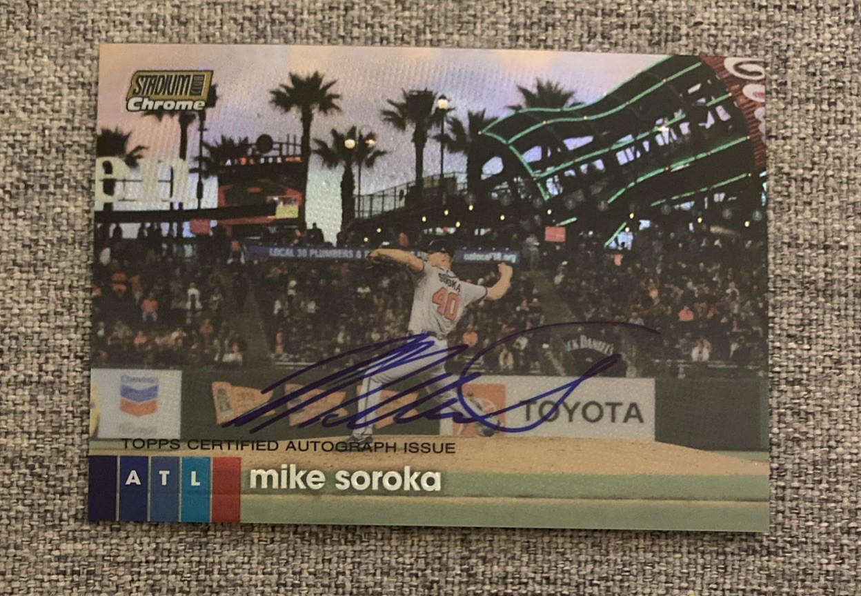 2020 Topps Stadium Club Chrome Gold Refractor 6/50 Mike Soroka #CAMS Auto