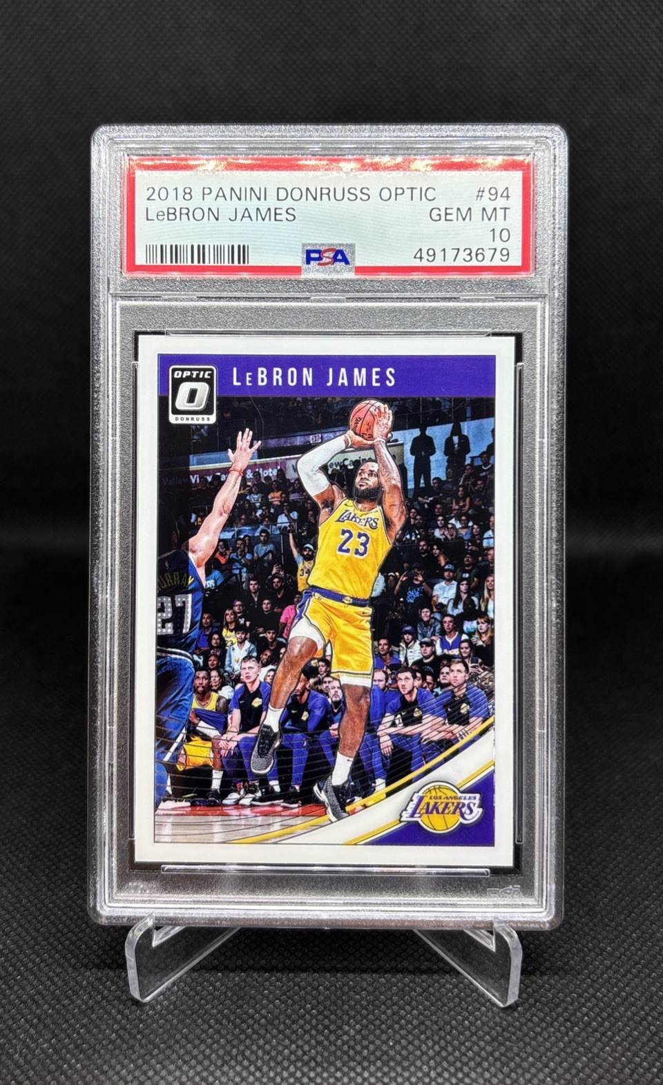 2018 Panini Donruss Optic LeBron James #94 PSA 10 Gem Mint Lakers