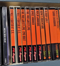 Sticker Spine labels for TurboGrafx 16 & PC Engine game cases.