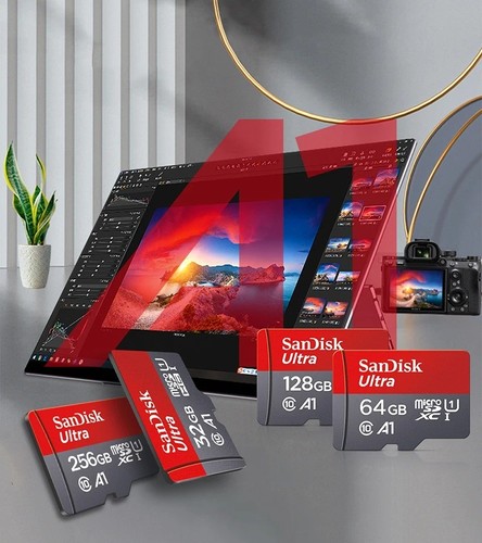 SanDisk Micro SD Card Ultra 64GB 128GB 256GB 512GB Class 10 Memory Card 100MB/s - Photo 2/9