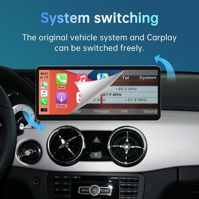 12.3'Wireless CarPlay AndroidAuto TouchScreen For Benz GLK X204 NTG4.5 2013-15