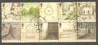 Great Britain: full sheet of 10 used stamps, Lord of the Rings, 2004, Mi#2185-94