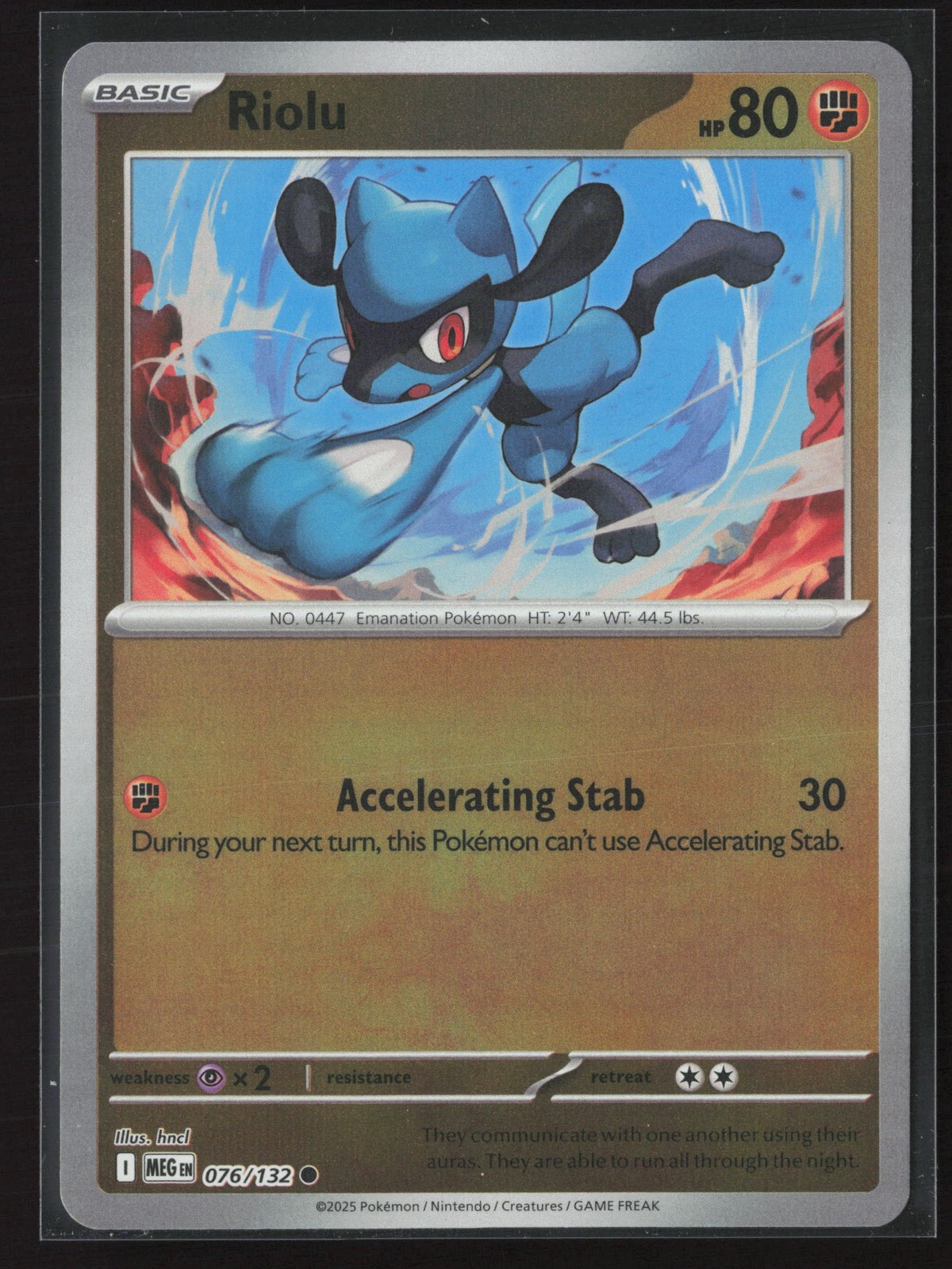 Riolu Common ME: Ascended Heroes 112/217 NM Pokemon Card Reverse Holo
