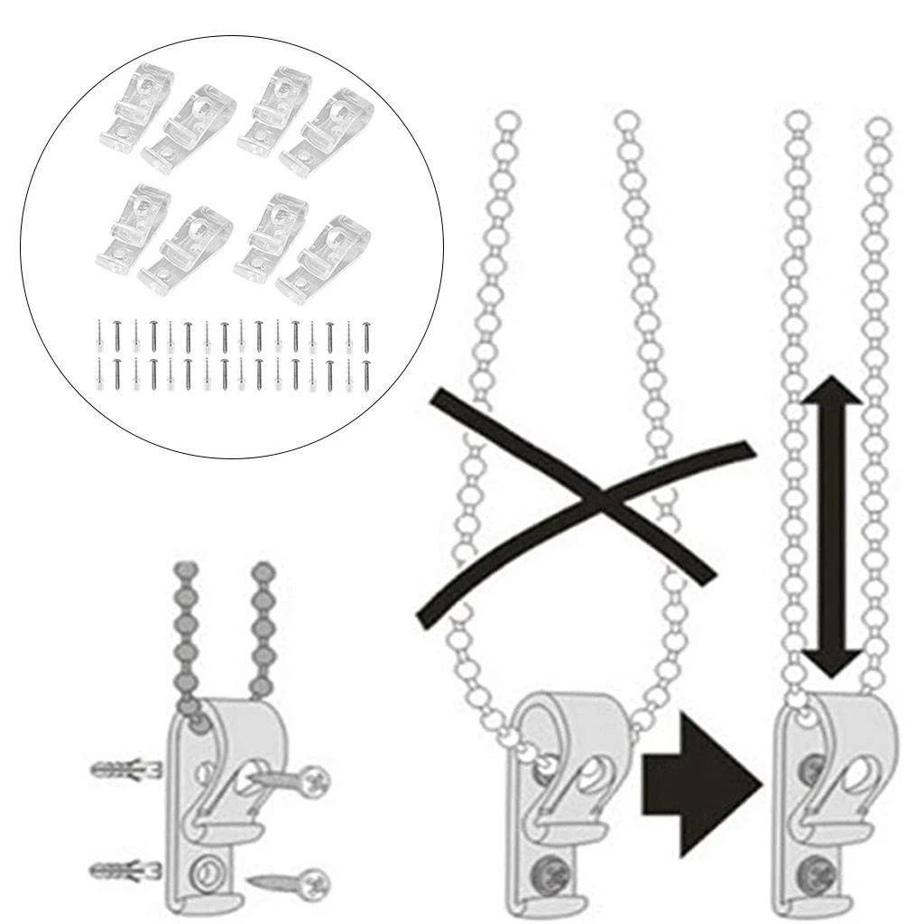 12 Clip Porta Mantovana Trasparenti 5,1 Cm – Supporti Nascosti In Plastica Per Tende In Legno O Finto Legno
