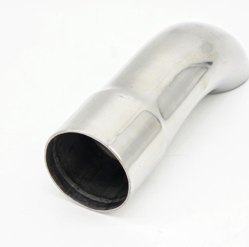 3" 76mm Inner Diameter Weld-On Curl Down Stainless Exhaust Tail Pipe Tip - Afbeelding 3 van 4