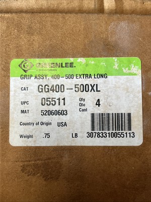 10 Ea Greenlee Gator Grip ASSY GG400-500XL  Extra Long Crimp On Cable Puller 10