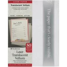 Strathmore Laser Translucent Vellum 8.5"X11" 50 Sheets