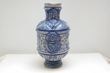 Antike Kanne Krug Humpen Westerwald Grau Blau Steinzeug Historismus 1880 - 1900