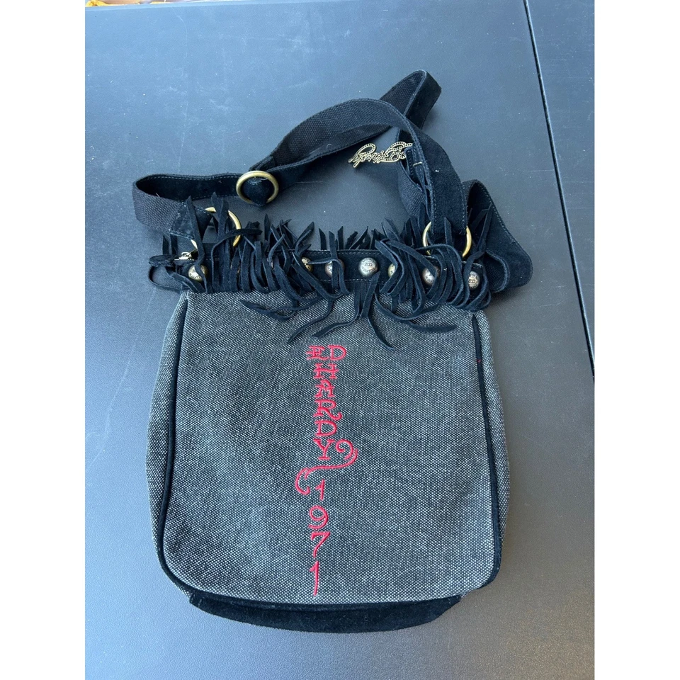 Bolso lateral de cuero resistente Ed PREMIUM Bolso con flecos occidentales Foto 2 de 4